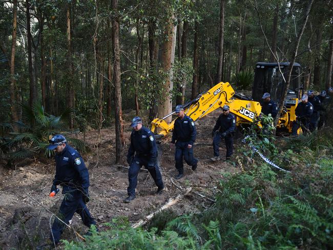 NSW Police searched the Royal National Park, but never found Leveson’s body. Picture: AAP Image/Dean Lewins