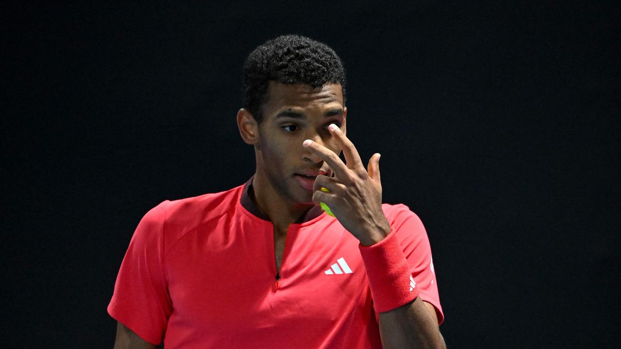 Canada's Felix Auger-Aliassime was distracted by the noise. (Photo by Paul Crock / AFP)