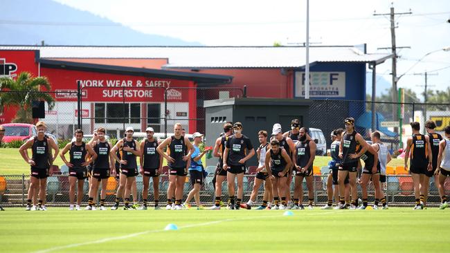 Richmond training at Cazaly's Stadium in Cairns in 2015. PICTURE: STEWART McLEAN