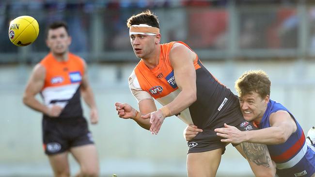 Leigh Montagna believes Greater Western Sydney’s Tim Taranto is a Brownlow medallist in waiting. Picture: Phil Hillyard