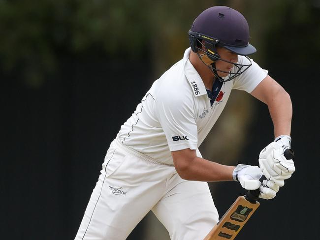 Brad Munro bats for Mudgeeraba Nerang against Queens. Picture: Steve Holland