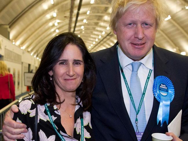 Boris Johnson with ex-wife Marina Wheeler in 2015. Picture: AFP