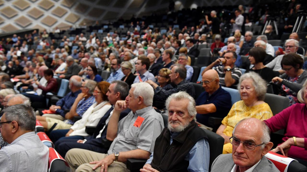 Shareholders at the Westpac annual general meeting at Darling Harbour in Sydney. Picture: Mick Tsikas/AAP Image