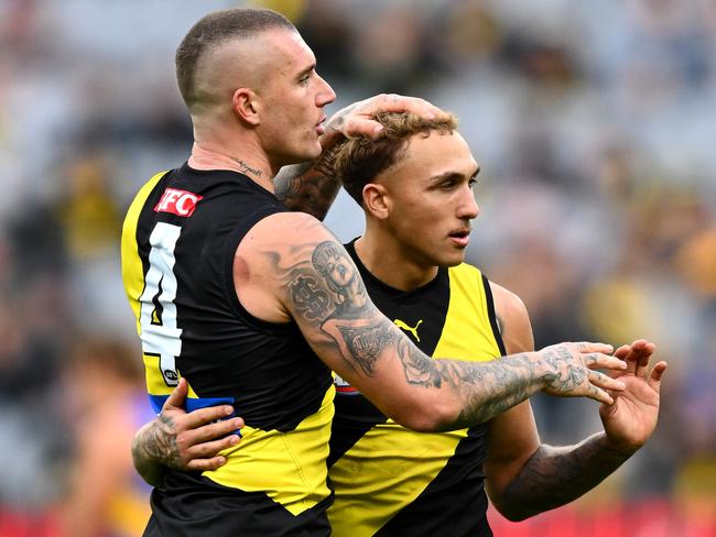 Shai Bolton is Dustin Martin’s heir apparent at Tigerland. Picture: Quinn Rooney/Getty Images