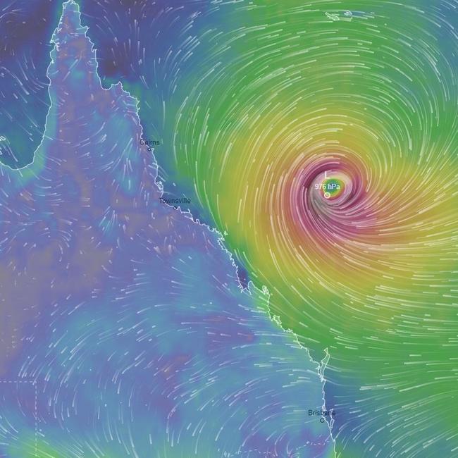 A cyclone could form in the Coral Sea off the Queensland coast next week. Picture: Ventusky