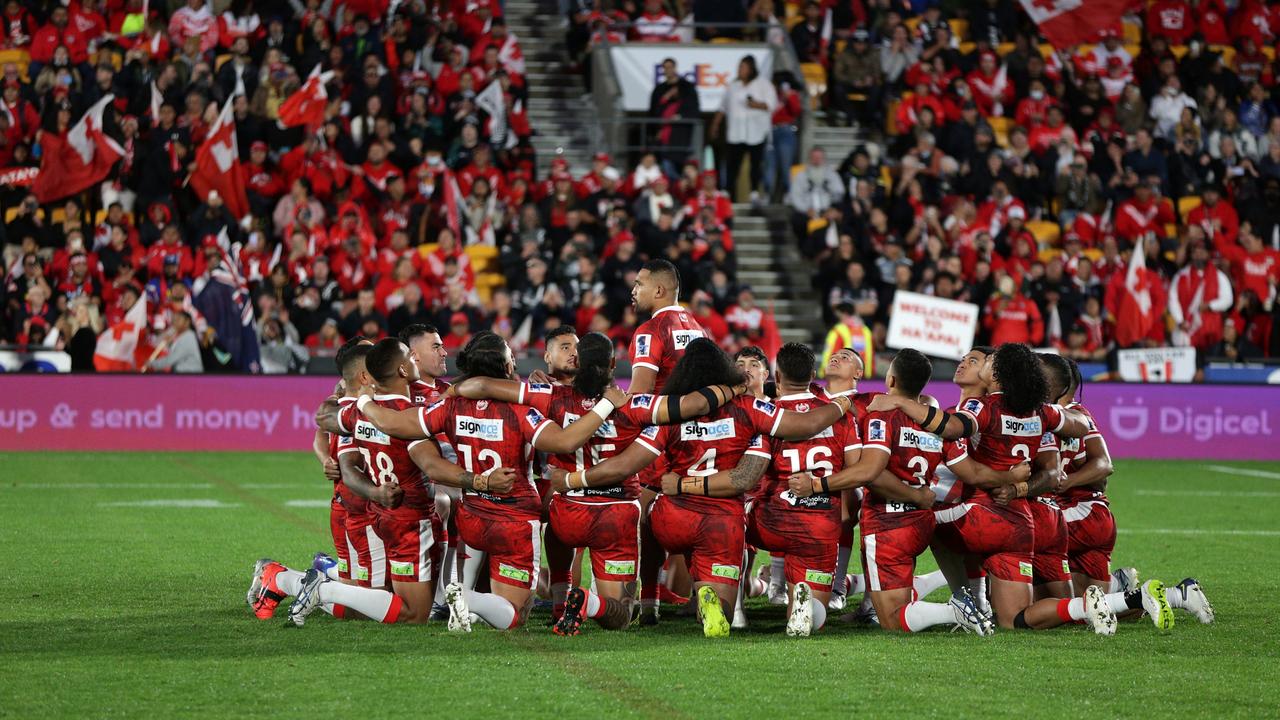 Tongan players were full of passion. (Photo by Dave Rowland/Getty Images)