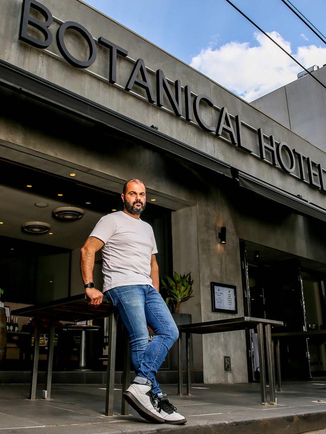 Owner of the Botanical Hotel in South Yarra Rabih Yanni enjoyed Novac as a guest. Picture: Tim Carrafa