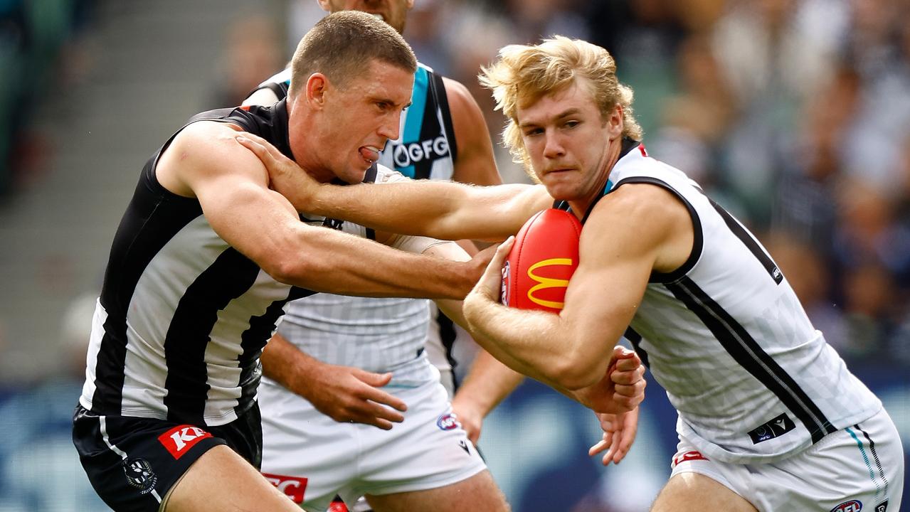 ‘Melbourne maybe doesn’t like him as a town’: Port baffled by Pies fans’ booing of young gun