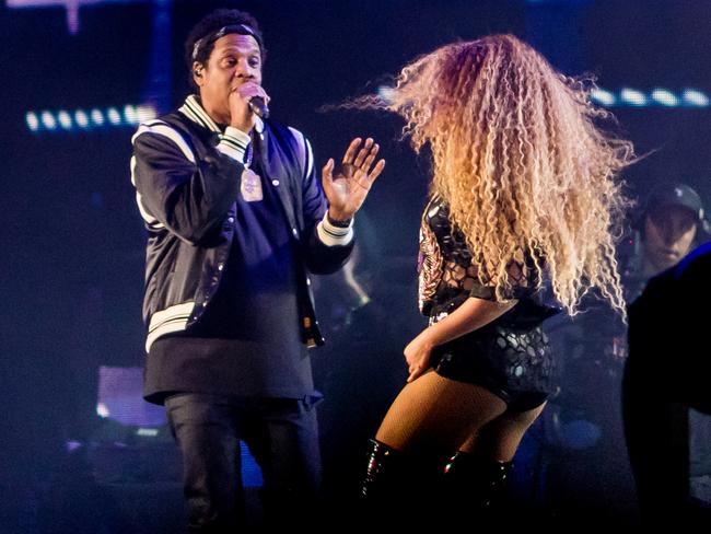 Jay Z and Beyonce at Coachella. Picture: AFP