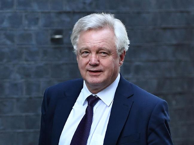 British Secretary of State for Exiting the European Union (Brexit Minister) David Davis arrives in Downing Street in London on March 15, 2017. Britain's Prime Minister Theresa May said Tuesday she would be given the power to start Brexit talks within days but declined to name a date for a process already disrupted by Scotland's independence bid. / AFP PHOTO / Ben STANSALL