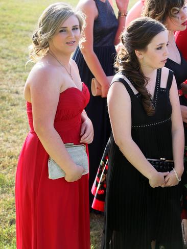 L to R: Paige Hill and Ella McGee at the St Mary's School formal at Tattersalls Park on Friday 28 November 2014