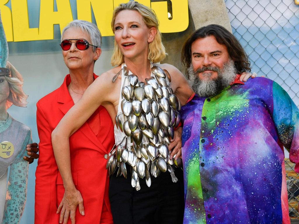 Jack Black made the comments at the premiere of Borderland where he appeared alongside Jamie Lee Curtis and Cate Blanchett. Picture: AFP