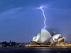 A stunning image of lightning crashing of the Sydney Opera House after a huge storm from swept in from western Sydney. Picture: Richa Pawar