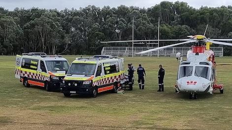 The 33-year-old critically injured man was flown to hospital. Picture: Facebook