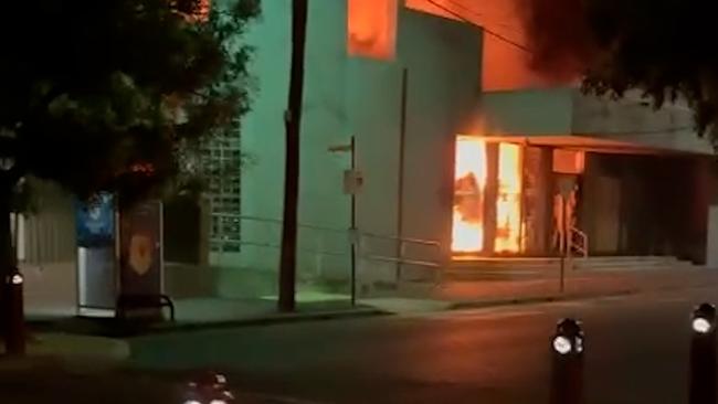 A firebomb attack tour through the Adass Israel Synagogue on Friday in Ripponlea, Melbourne.