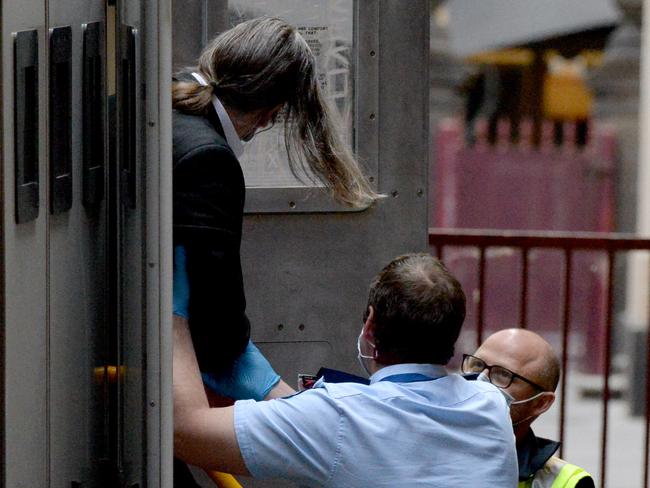 MELBOURNE, AUSTRALIA - NewsWire Photos FEBRUARY 25, 2021: Adam Margolis, who strangled his girlfriend weeks after they met on chat website Omegle, is delivered to the Supreme Court in Melbourne for his murder trial. Picture: NCA NewsWire / Andrew Henshaw