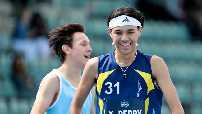 Xavier Perry of St Agnes Catholic High, won the 400m at the 2021 NSW All Schools.