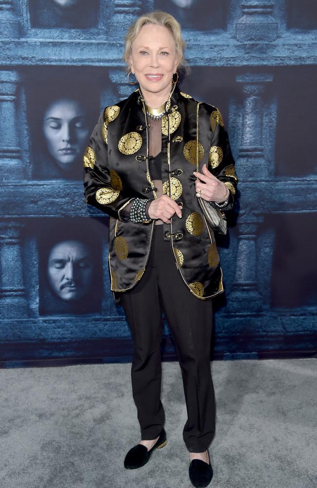 Faye Dunaway attends the premiere of HBO’s “Game Of Thrones” Season 6 at TCL Chinese Theatre on April 10, 2016 in Hollywood, California. Picture: AFP