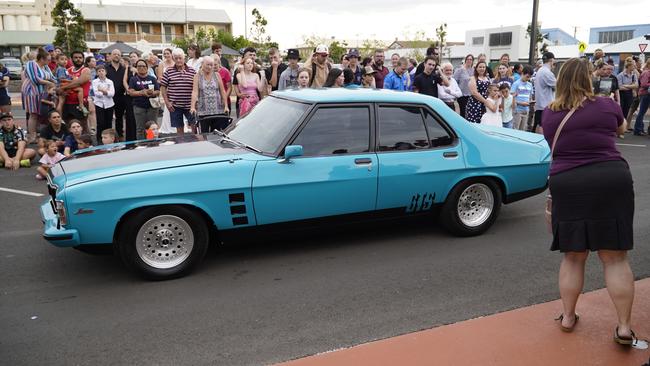 Arriving in style at the 2023 Kingaroy State High School formal.