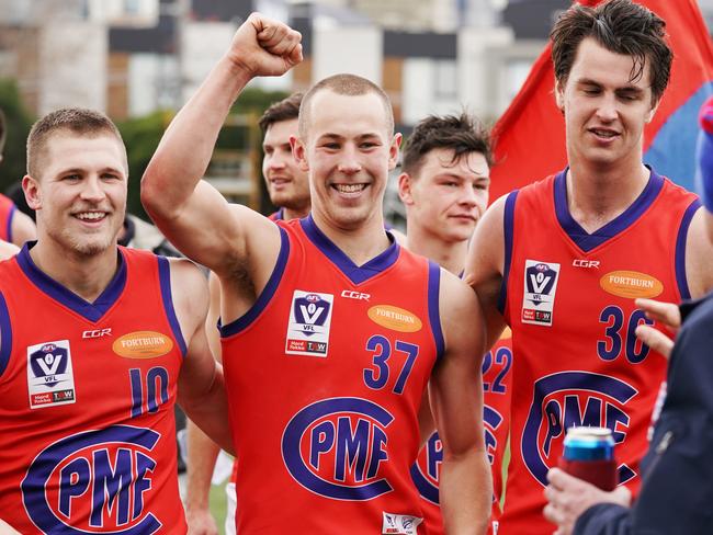 Harvey Hooper (middle) was named in the 2021 VFL team of the year.