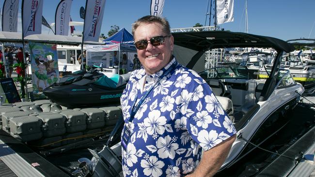 Scott Cook at the Sanctuary Cove Boat Show. Picture: Glenn Campbell