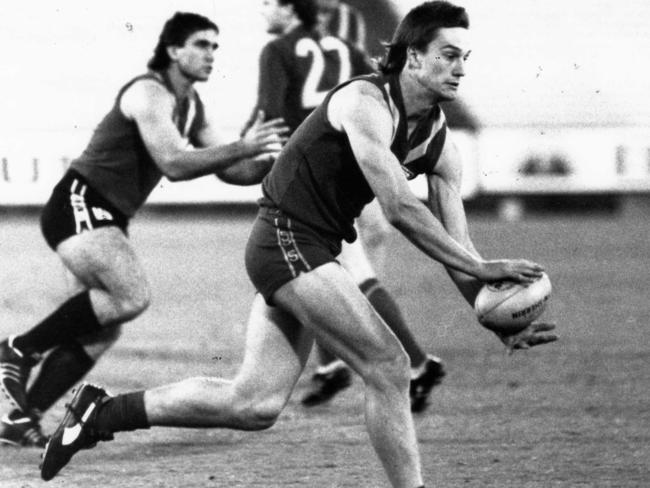 Schache’s dad, Laurence, was a star in the SANFL, but also played footy in Brisbane. Picture: Neon Martin