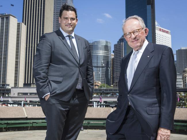 02/11/2017: (L-R) CEO Dr Christian Behrenbruch and chairman Kevin McCann of Telix Pharmaceuticals, which is set to be the largest biotech IPO on the ASX since CSL in 1994, photographed in Sydney on Thursday. Hollie Adams/The Australian