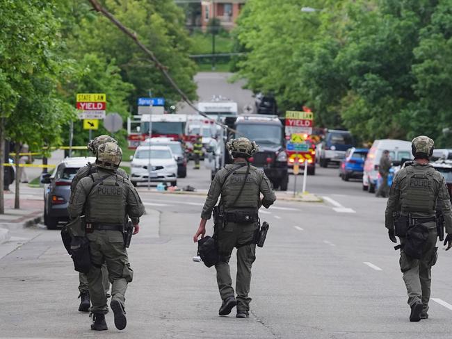 Police near the scene of the attack at the Pearl Street Mall in Boulder, Colorado. PictureAP