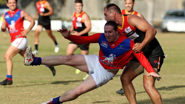 Gotcha: Dingley recruit Daniel Campisano claims Port Colt Mitch Clarke.