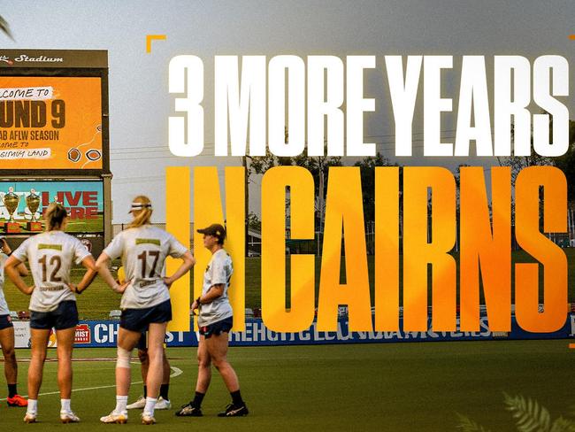 Hawthorn Hawks AFLW side will make Cairns their second home for the next three seasons as they look to expand the game into regional Queensland. Picture: Supplied