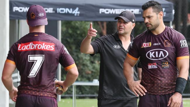 Anthony Seibold and the Broncos have adopted a different training approach this week. Picture: Annette Dew