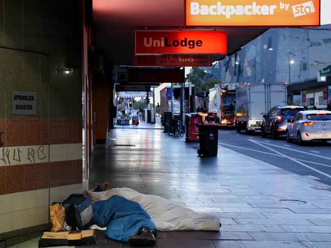 The inability of Melbourne City council to solve the homelessness problem is frustrating Sam Newman. Picture: Nicole Garmston