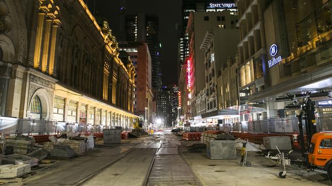 It’s been a good while since this stretch of George St saw any traffic hustle and bustle. Picture: Dylan Robinson