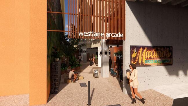 A concept design for an upgraded Westlane Arcade. Picture: Hames Sharley