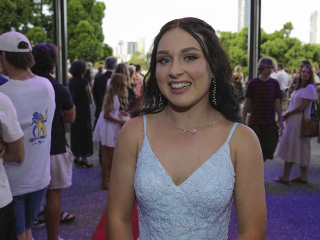 Madison Hampton at the Coomera Anglican College Formal at HOTA. Picture: Marcelo Lang.