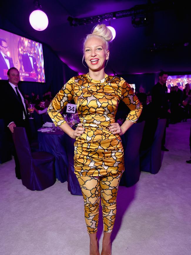 NOW YOU SEE ME: Sia in a rare appearance without a covered face.