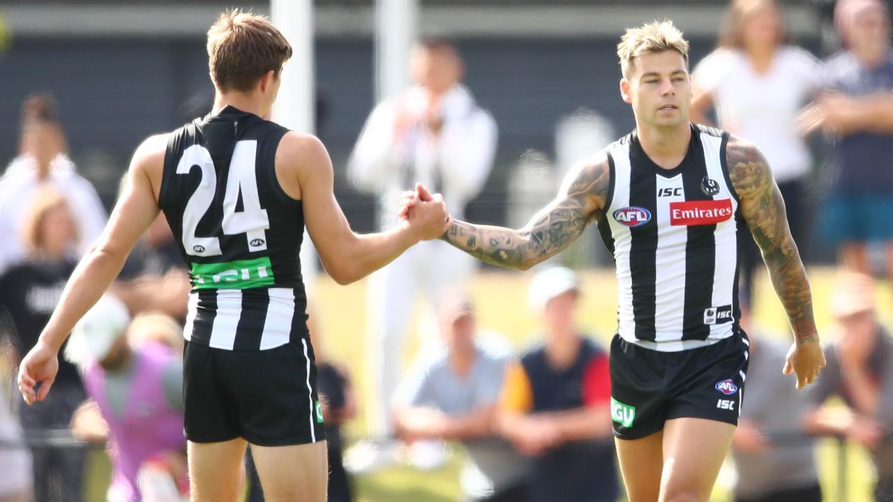 Jamie Elliott impressed during Collingwood’s practice match against Melbourne. (Photo by Scott Barbour/Getty Images)