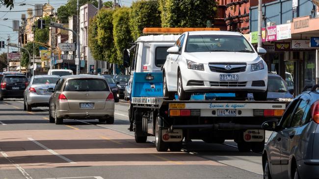 More than 10,000 vehicles are towed every year statewide. Picture: Mark Dadswell