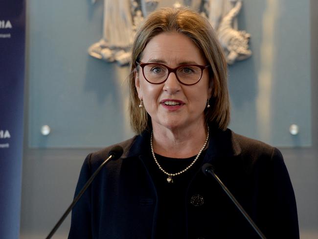 Premier Jacinta Allan at the launch of the Economic Growth Statement. Picture: Andrew Henshaw