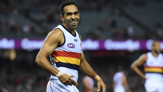 The Crows beat St Kilda, but Eddie Betts had another big reason to smile. Pic: AAP