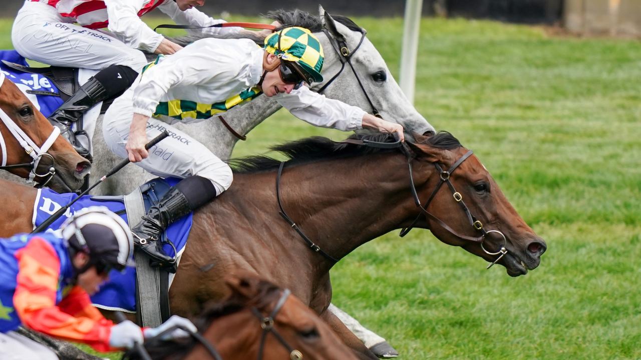 Sunshine In Paris takes out the Champions Sprint at Flemington on Saturday. Photo: Scott Barbour/Getty Images.