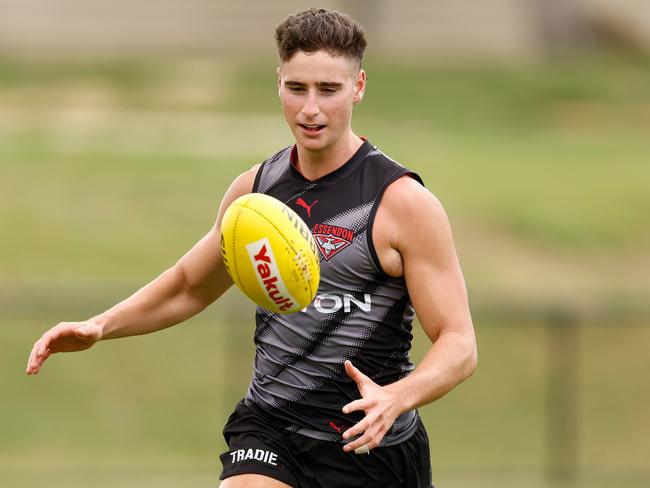 Elijah Tsatas should get plenty of opportunity in Essendon’s midfield. Picture: Michael Willson/AFL Photos via Getty Images