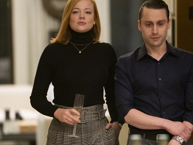 Kieran Culkin and Sarah Snook as Roman and Shiv Roy.