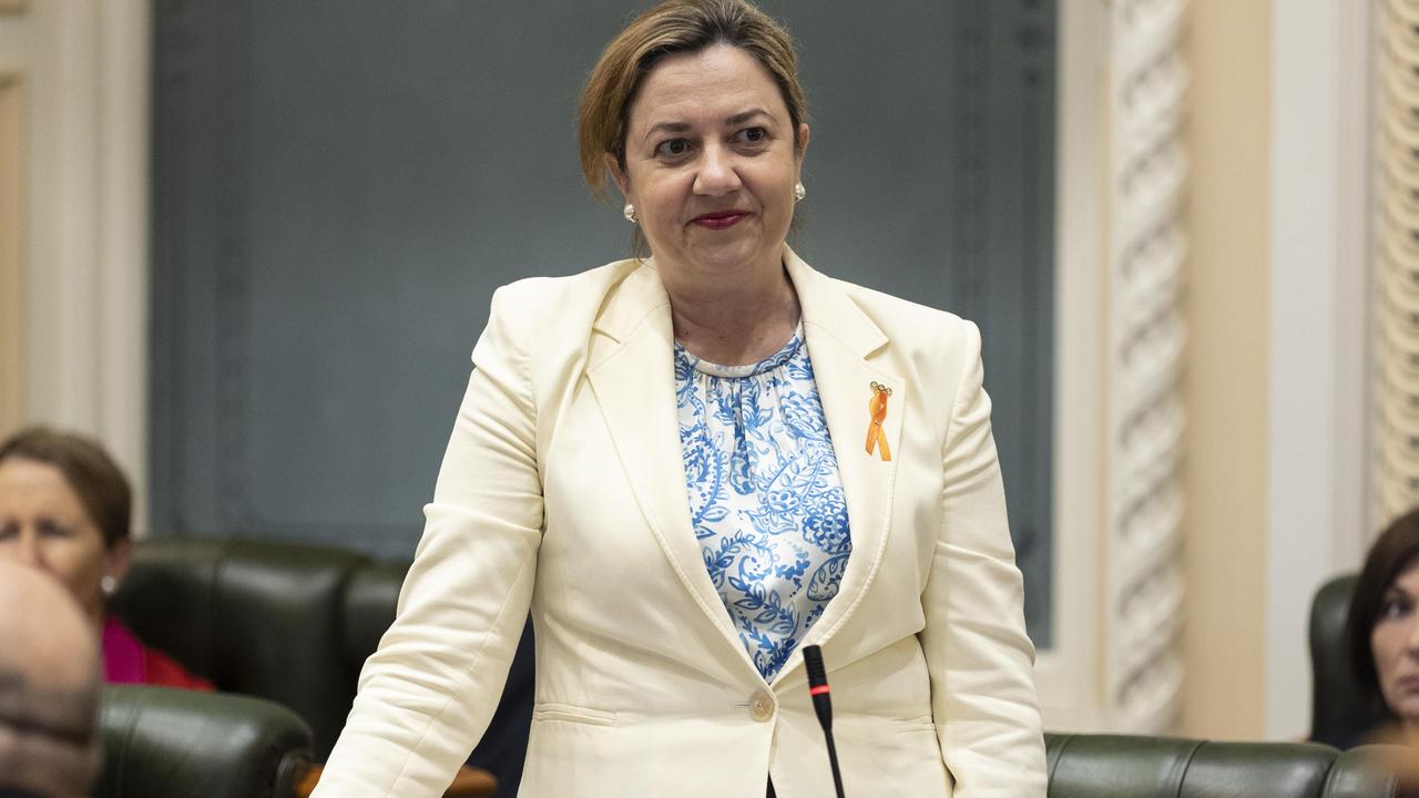 Queensland Premier Annastacia Palaszczuk speaks during question time at Queensland’s Parliament House. Picture: Sarah Marshall