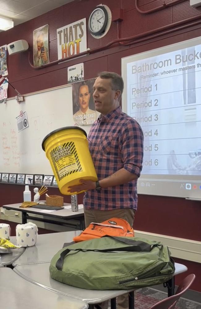 US classrooms now have ‘poop buckets’ filled with equipment to survive