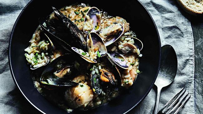 Seafood risotto.