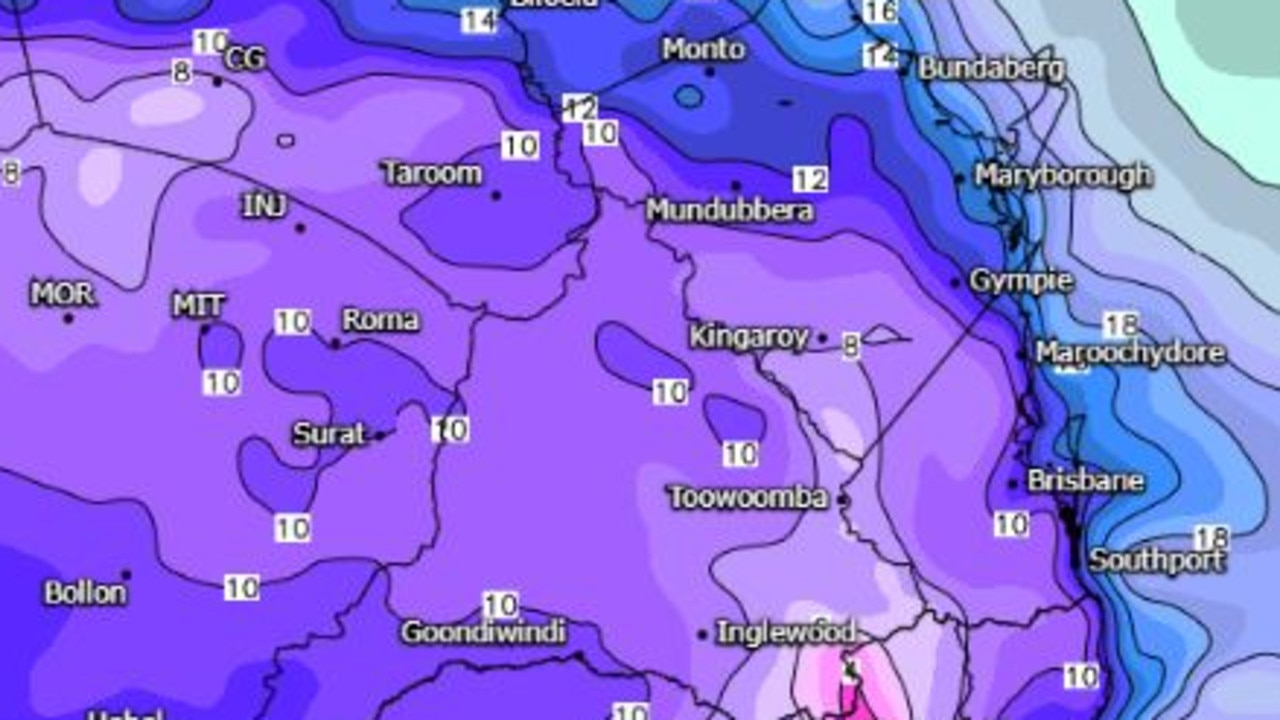 Southern Queensland is in the grips of a cold snap. Picture: weatherwatch.net.au