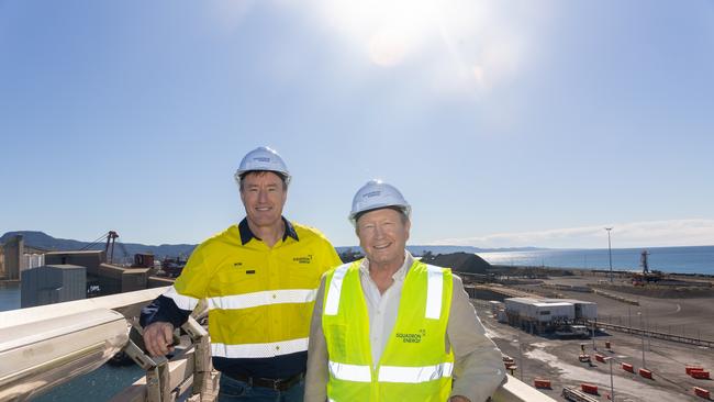 Squadron Energy chief Rob Wheals and Andrew Forrest.