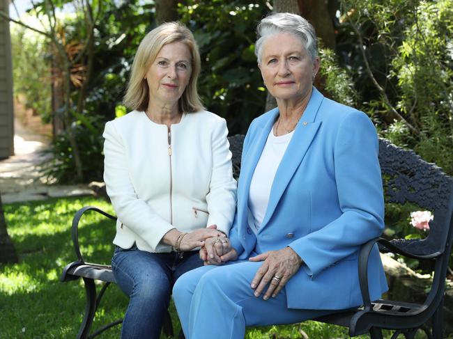 Dr Kerryn Phelps, right, and Jackie Stricker-Phelps. Picture: John Feder/The Australian