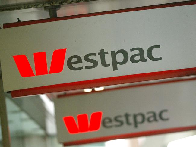 Westpac Bank. Sign. Logo.